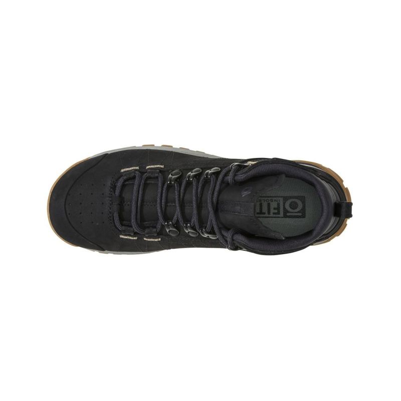 Oboz Women's Shoes Bozeman Mid Leather-Black - Click Image to Close