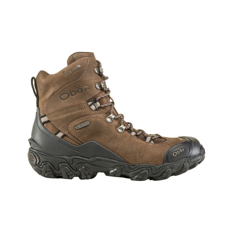 Oboz Men's Shoes Bridger 8'' Insulated Waterproof-Bark - Click Image to Close