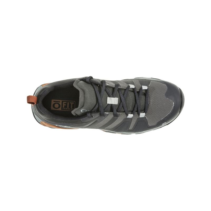 Oboz Men's Shoes Arete Low Waterproof-Blk/Copper - Click Image to Close