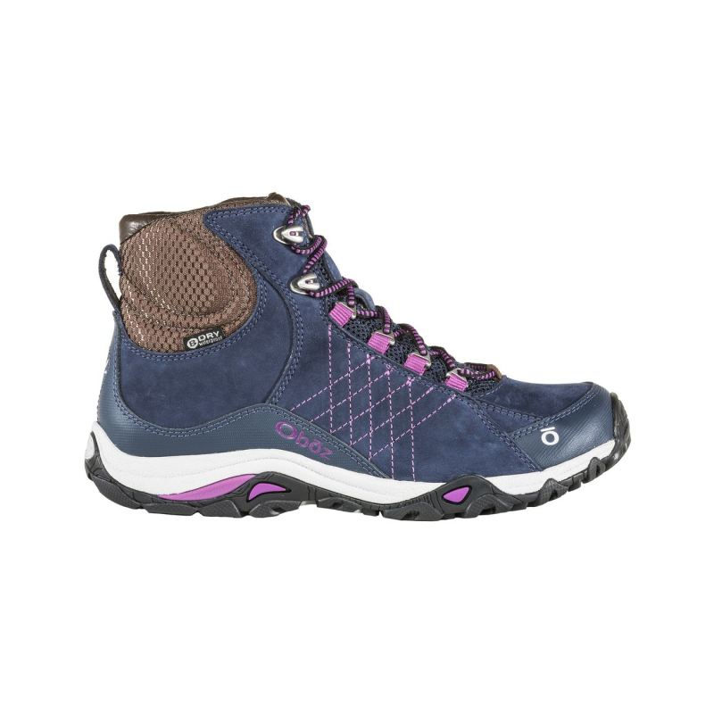 Oboz Women's Shoes Sapphire Mid Waterproof-Huckleberr - Click Image to Close