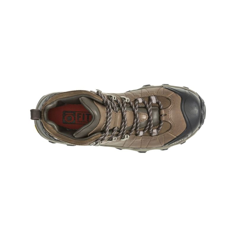Oboz Women's Shoes Bridger Premium Mid Waterproof-Dark Oak - Click Image to Close