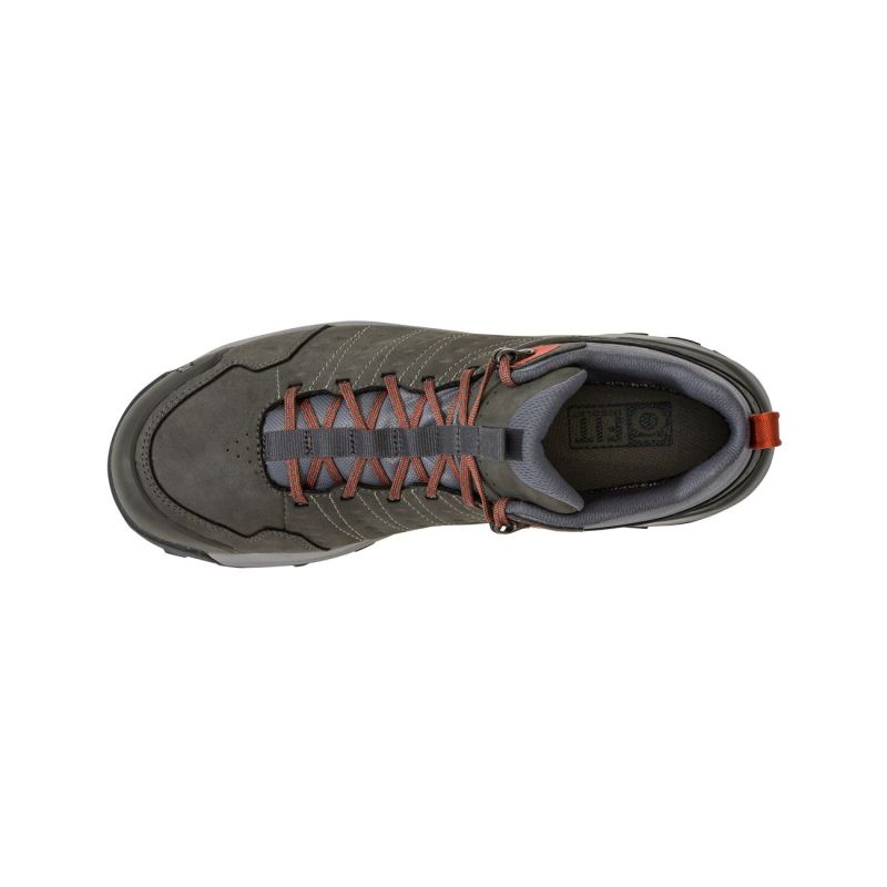 Oboz Men's Shoes Sypes Mid Leather Waterproof-Gunmetal