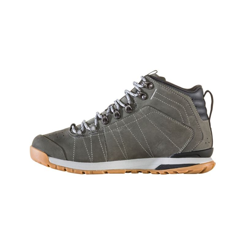 Oboz Men's Shoes Bozeman Mid Leather-Charcoal - Click Image to Close