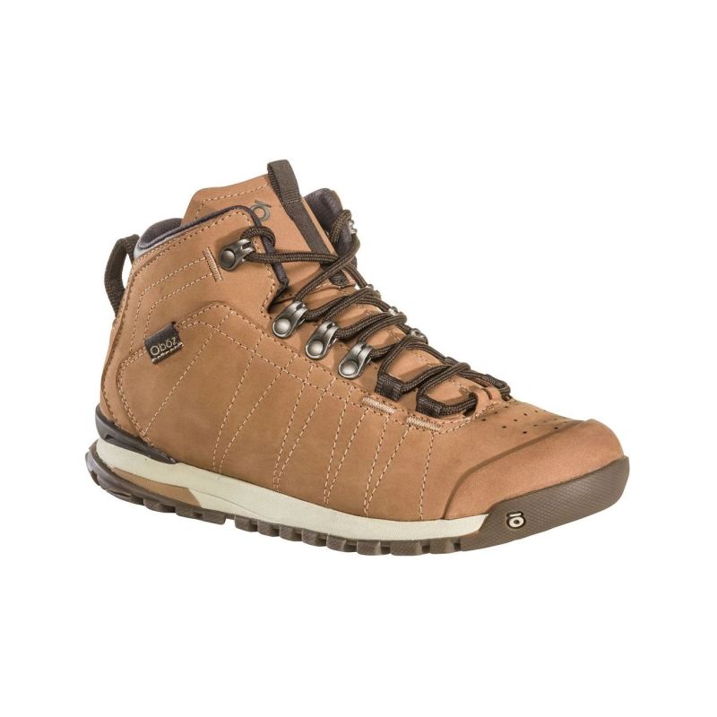 Oboz Women's Shoes Bozeman Mid Leather-Chipmunk - Click Image to Close