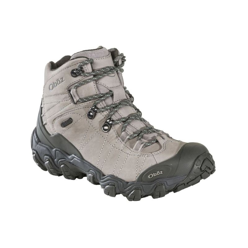 Oboz Women's Shoes Bridger Mid Waterproof-Frostgray - Click Image to Close