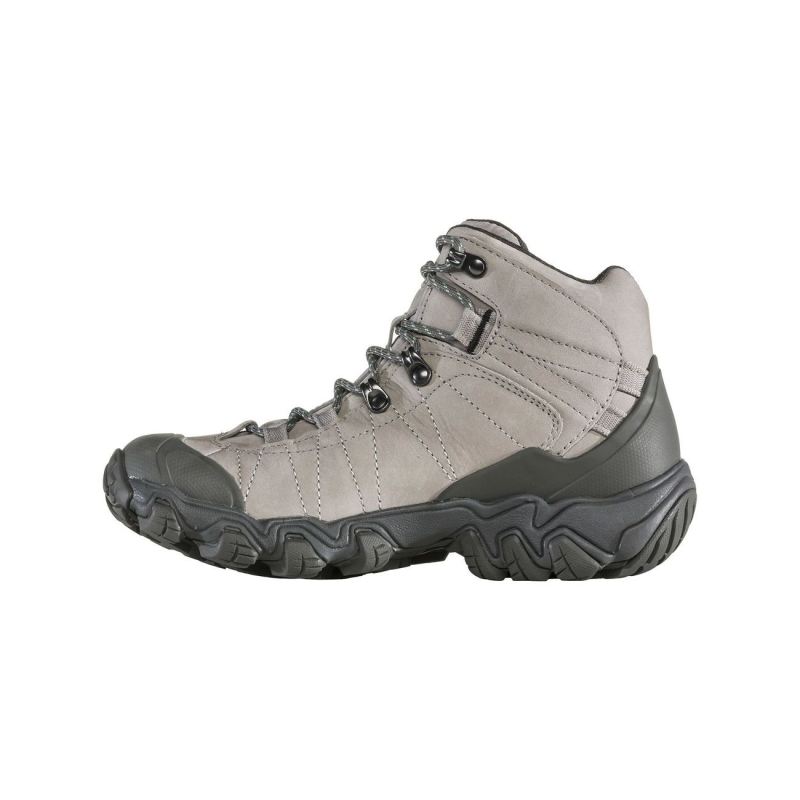 Oboz Women's Shoes Bridger Mid Waterproof-Frostgray - Click Image to Close
