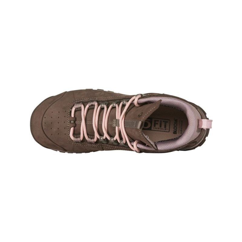 Oboz Women's Shoes Bozeman Mid Leather Waterproof-Koala - Click Image to Close