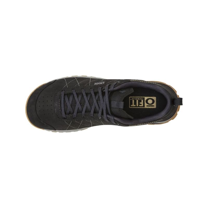 Oboz Women's Shoes Bozeman Low Leather-Black - Click Image to Close