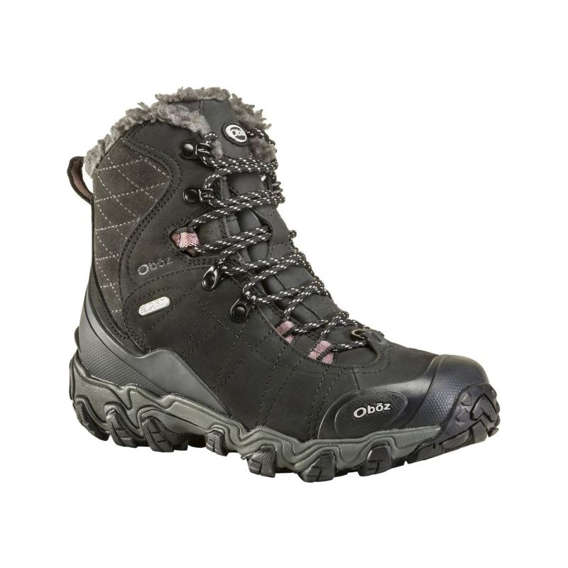 Oboz Women's Shoes Bridger 7'' Insulated Waterproof-Black - Click Image to Close