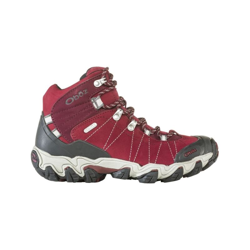 Oboz Women's Shoes Bridger Mid Waterproof-Rio Red - Click Image to Close